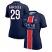 Maillot de foot Paris Saint-Germain Bradley Barcola #29 Domicile vêtements Femmes 2024-25 Manches Courtes